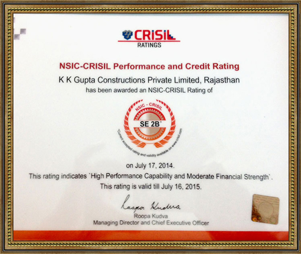 CRISIL RATING- SE-2B Certification